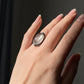 Natural Polished Libyan Desert Glass,Libyan Gold Tektite Sterling silver Mid Century Modern Vintage setting Oval shape Adjustable Ring