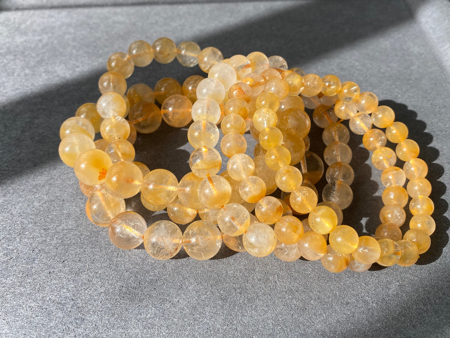 AAAA High Grade  Rare Natural Yellow Red Gold Amphibole Quartz, Angel Phantom Quartz bead bracelet 7mm/8mm/9mm/10mm/11mm/12mm