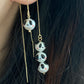 super cute Natural freshwater pearls panda painting drop dangle earrings,gift for her