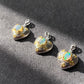 Natural Yello Opal brilliant Rainbow Fine shinning Sterling silver S925 Pendant,Birthstone Jewelry,Cabochon Opal Necklace