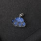 Sri Lanka Natural Moonstone blue Fire illuminate Labradorite Cat Paw Sterling silver pendant with leather necklace