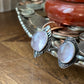 Love in PinK Natural Rose Quart Crystal setting on Sterling silver vintage ring