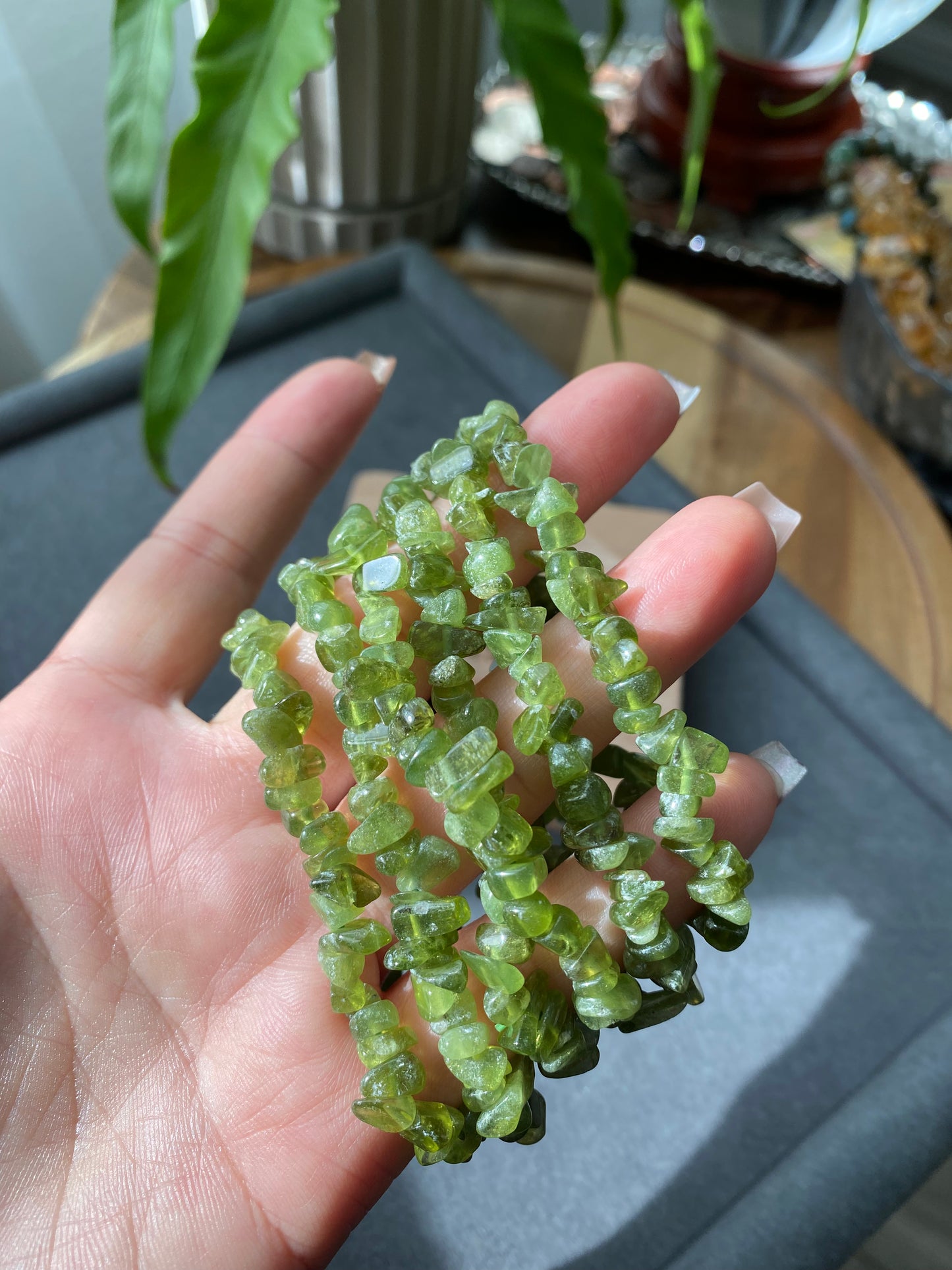 Natural Raw Rock Green Tsavorite irregular shape Gemstone Garnet Beaded Bracelet Necklace,gift for her,gift for him