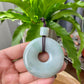 AAA Grade Natural Nephrite Hetian White Green Jade super big size Donut Circle Pendant 52*52mm