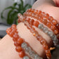 AAAAA Grade Natural Sunstone Gradual change Color super shinning illuminate Fire three layer Bead Bracelet Necklace 5mm,6mm