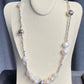 Natural Freshwater pearls baroque stone lotus ins style handmade Necklace, gift for her