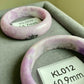 Natural Taro milk shake Light Purple Lepidolite with Black Mica Bangle,woman bangle bracelet,Birthday Anniversary Gift for Her