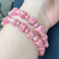 AAAA grade natural Rhodochrosite square pork belly bead bracelet handmade