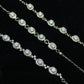 Certificated 0.5ct  Moissanite chain Sterling silver bracelet,wedding chain bracelet, gift for her