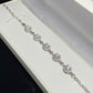 Certificated 0.5ct  Moissanite chain Sterling silver bracelet,wedding chain bracelet, gift for her