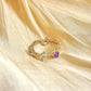 Special design Natural clear purple Tanzanite sterling silver open ring adjustable ring