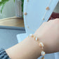 Natural Brown mother of pearls 14K gold Bracelet and Necklace set,it can Link to be long Necklace