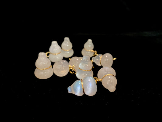 AAA Grade Nautral moonstone Labradorite gourd 14k gold filled shape multiple use pendant