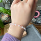 Love with Crescent Moon Rose Quartz freshwater pearls faceted clear quartz handmade bracelet, gift for her,Valentine gift