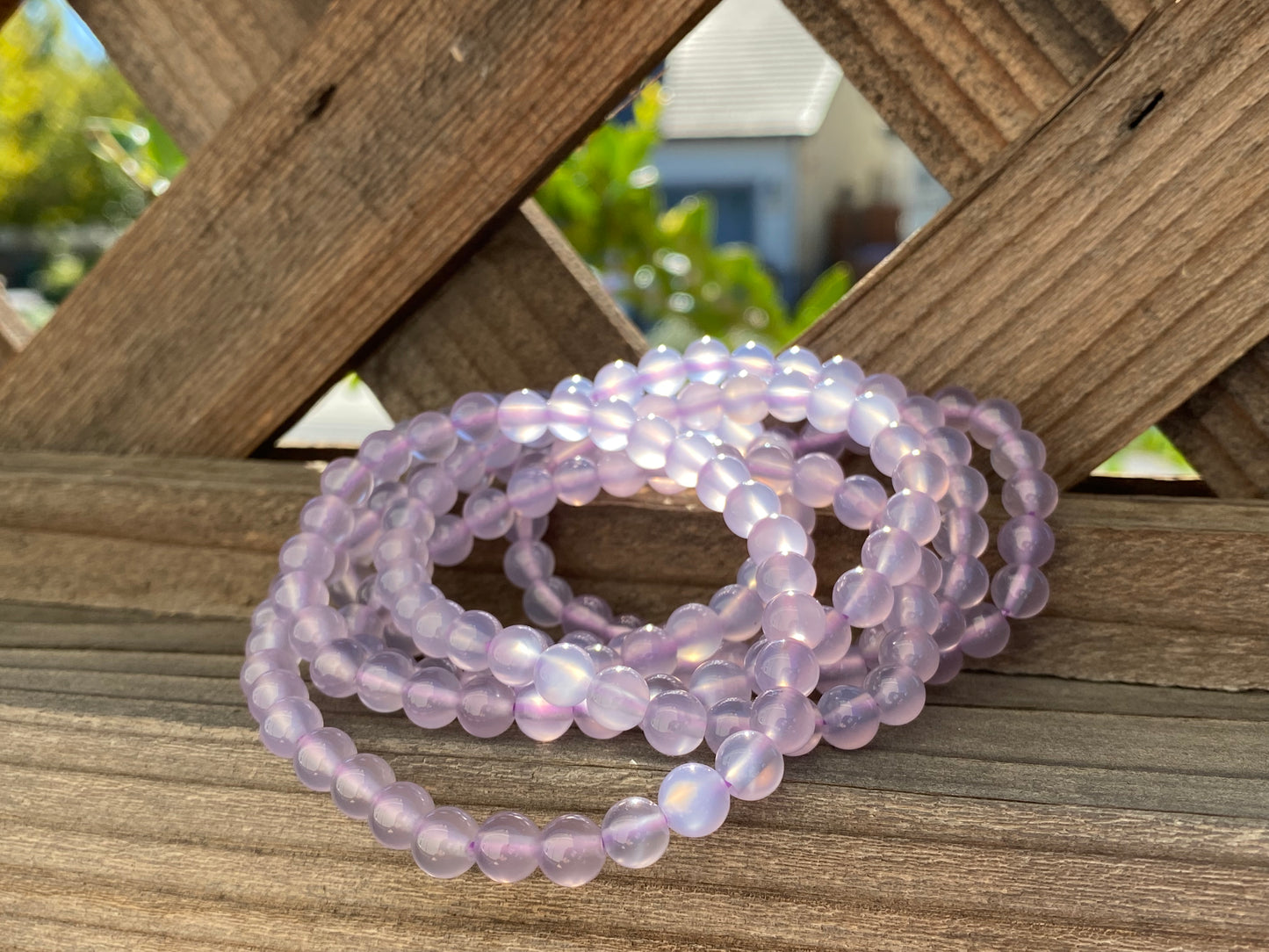 AAAA grade Purple (grape) chalcedony gemstone bead Lavender Lilac 6MM bracelet