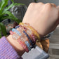 “Love Surround”Natural Tourmaline,Cordierite,Iolite,Aquamarine,Strawberry quartz,Citrine,Rutilated Quartz,Kunzite Couples Bracelet,Valentine's Day Gift