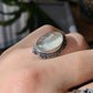 Natural Polished Libyan Desert Glass,Libyan Gold Tektite Sterling silver Mid Century Modern Vintage setting Oval shape Adjustable Ring