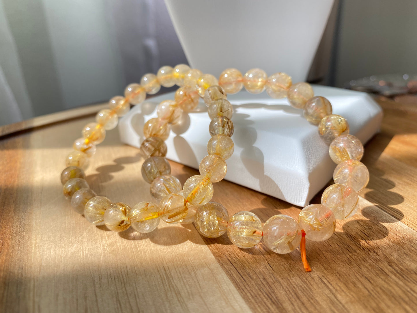 AAAA Natural Gold Rutilated Quartz Bracelet,clear crystal with gold hair for wealthy 8mm 10mm