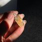 Natural raw Canadian Ammonite Freeform gemstone Pendant with 14k white gold wire