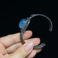 love of the bangle, rose quartz,Aquamarine vintage Sterling silver bangle bracelet