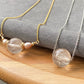 Natural High Clear Grade Rutilated Quartz,Rabbit Hair Rutilated Quartz Crystal,Fresh water pearls Adjustable Choker Necklace