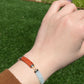 18K Gold plate Multiple Color Natural Jade Link Bracelet,gift for her,gift for MOM