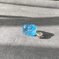 Hand carve Dark Blue Aquamarine with nice polished Pixiu brave troops Sterling silver necklace Pendant