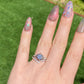 Certificated 1ct. Moissanite Chrysanthemum floral sterling silver Ring,wedding ring, Groomsman gifts,Bridesmaid Gifts