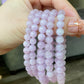 AAAA grade Lavender Lithium kunzite stone Quartz Purple Crystal Smooth Round cat eye fire Beads bracelet，handmade bracelet 7mm