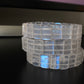 Natural Sri Lanka Moonstone super strong blue Fire illuminate rectangle Bangle bracelet, gift for her,anniversary gift