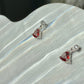 you are the love one heart shape garnet dangle drop earring