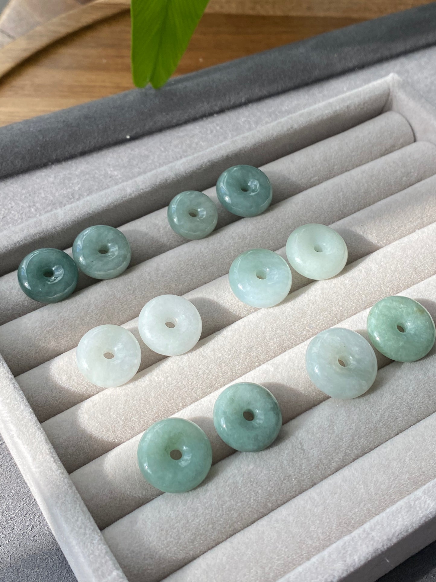 Natural A Donut Hetian Jade,Circle Jade Drop Earring,Drop dangle Earring/EarWire,handmade earring