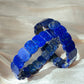 AAAA Natural Lapis Lazuli gemstone oval shape wide bracelet Energy Protection Meditation Spiritual