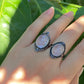 Love in PinK Natural Rose Quart Crystal setting on Sterling silver vintage ring