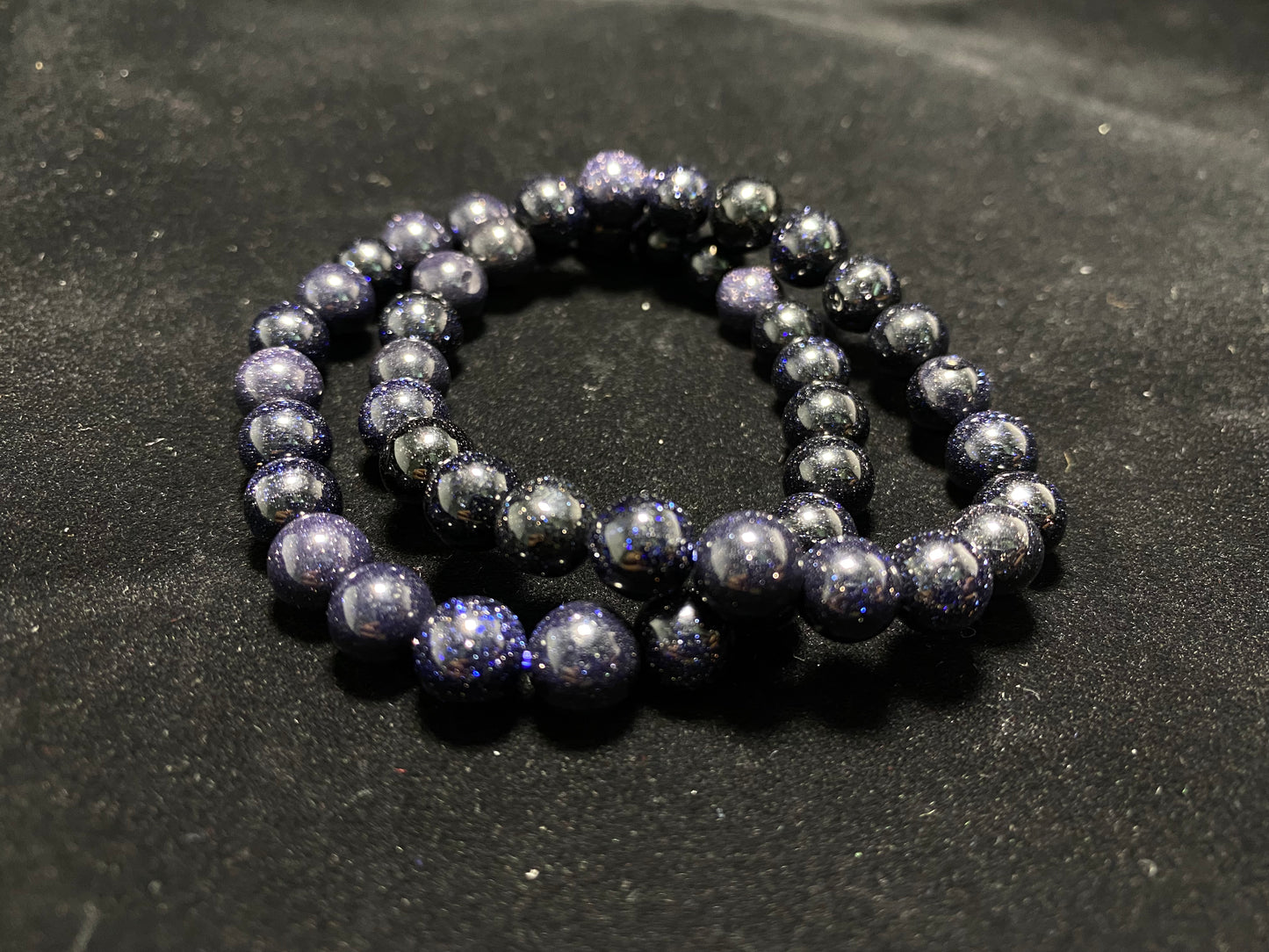 bling Galaxy Blue Graval Crystal gemstone for success，win, glory bead  bracelet