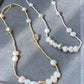 Natural Freshwater pearls baroque stone lotus ins style handmade Necklace, gift for her