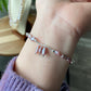 Natural Premium AAA+ freshwater baroque multiple Metal purple pink color rice shape Handmade Bracelet,Bridesmaids Gifts, Gift For Her, Birthday Gift