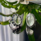 Natural Polished Libyan Desert Glass,Libyan Gold Tektite Sterling silver Mid Century Modern Vintage setting Oval shape Adjustable Ring