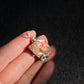 Natural raw Canadian Ammonite Freeform gemstone Pendant with 14k white gold wire