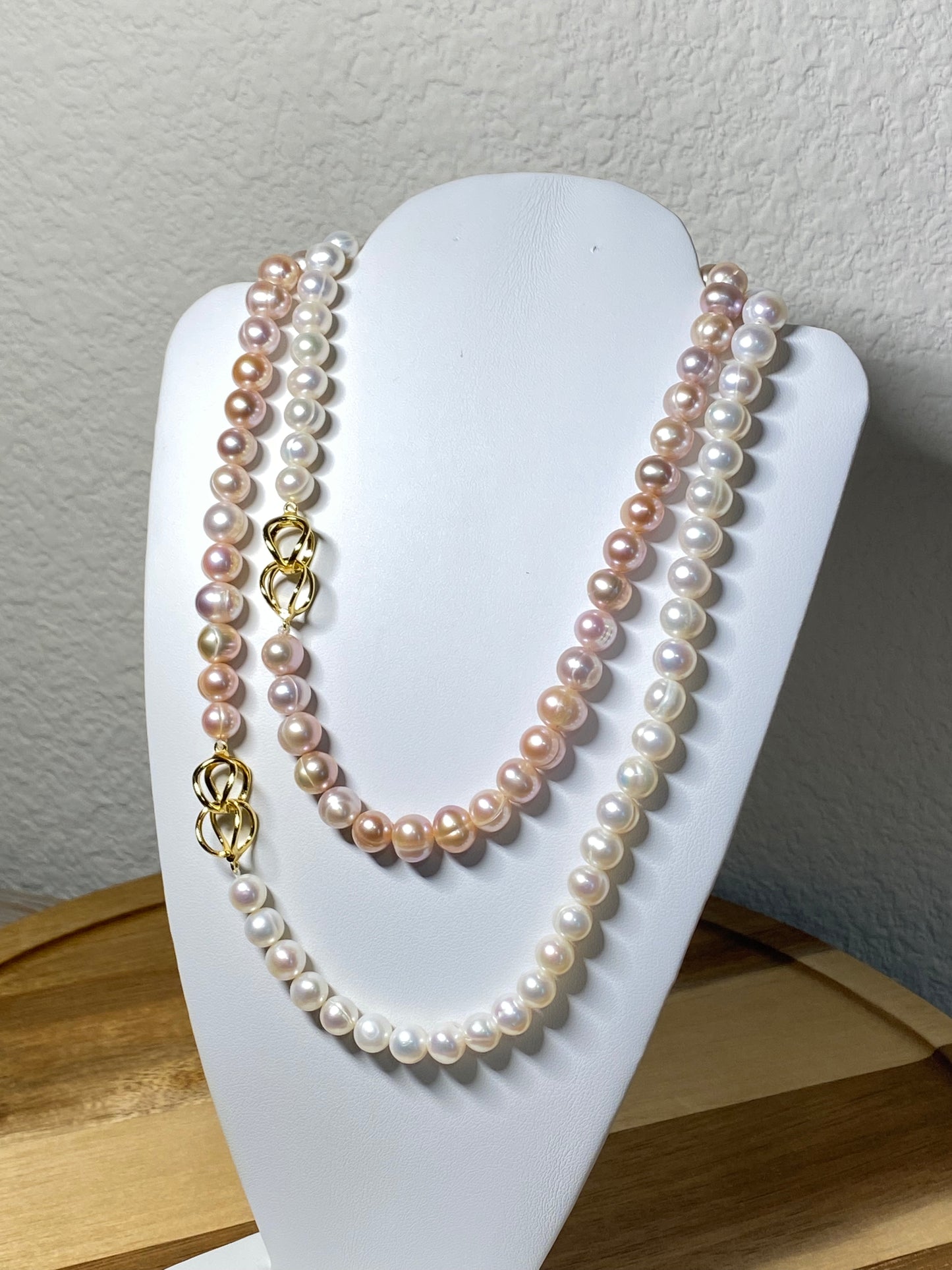 multiple way to wear natural fresh water pearls bead necklace long pendant necklack