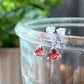 you are the love one heart shape garnet dangle drop earring