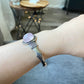 love of the bangle, rose quartz,Aquamarine vintage Sterling silver bangle bracelet