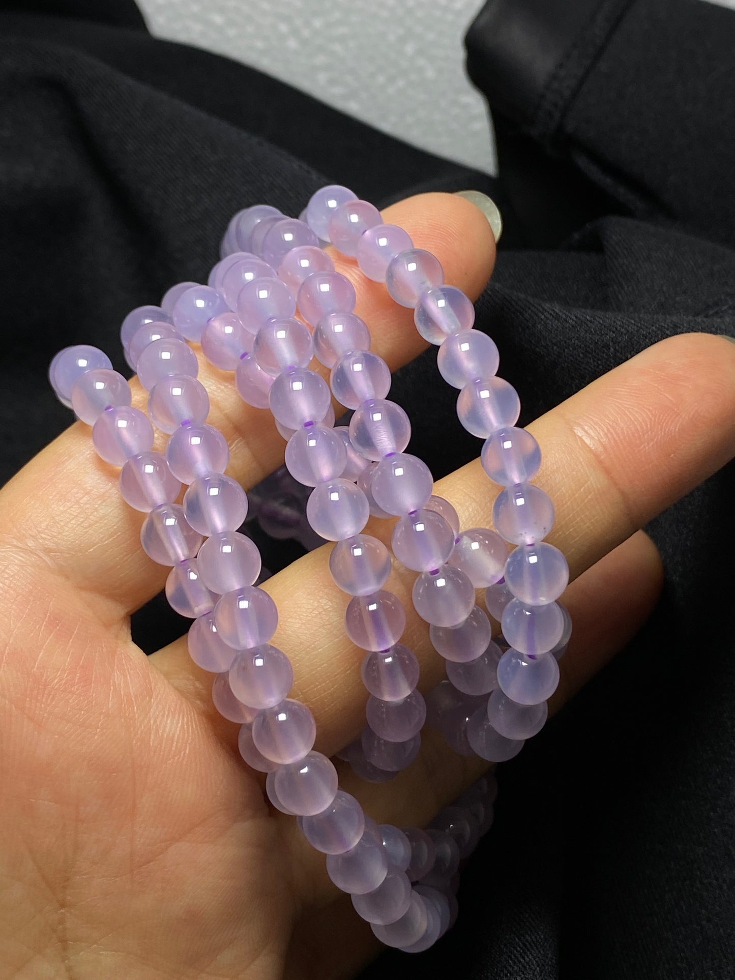 AAAA grade Purple (grape) chalcedony gemstone bead Lavender Lilac 6MM bracelet