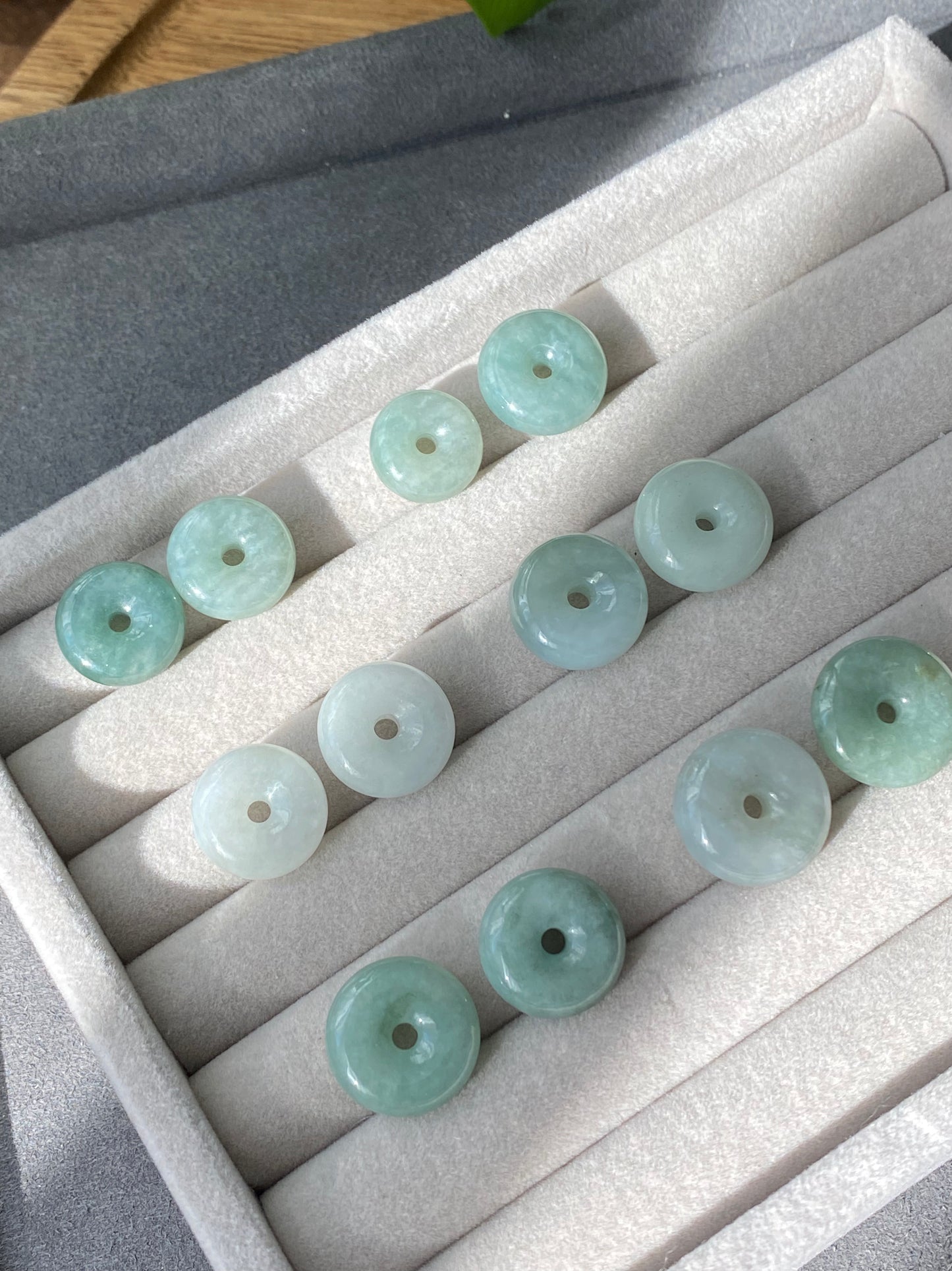 Natural A Donut Hetian Jade,Circle Jade Drop Earring,Drop dangle Earring/EarWire,handmade earring