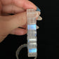 Natural Sri Lanka Moonstone super strong blue Fire illuminate rectangle Bangle bracelet, gift for her,anniversary gift