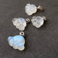 Sri Lanka Natural Moonstone blue Fire illuminate Labradorite Cat Paw Sterling silver pendant with leather necklace