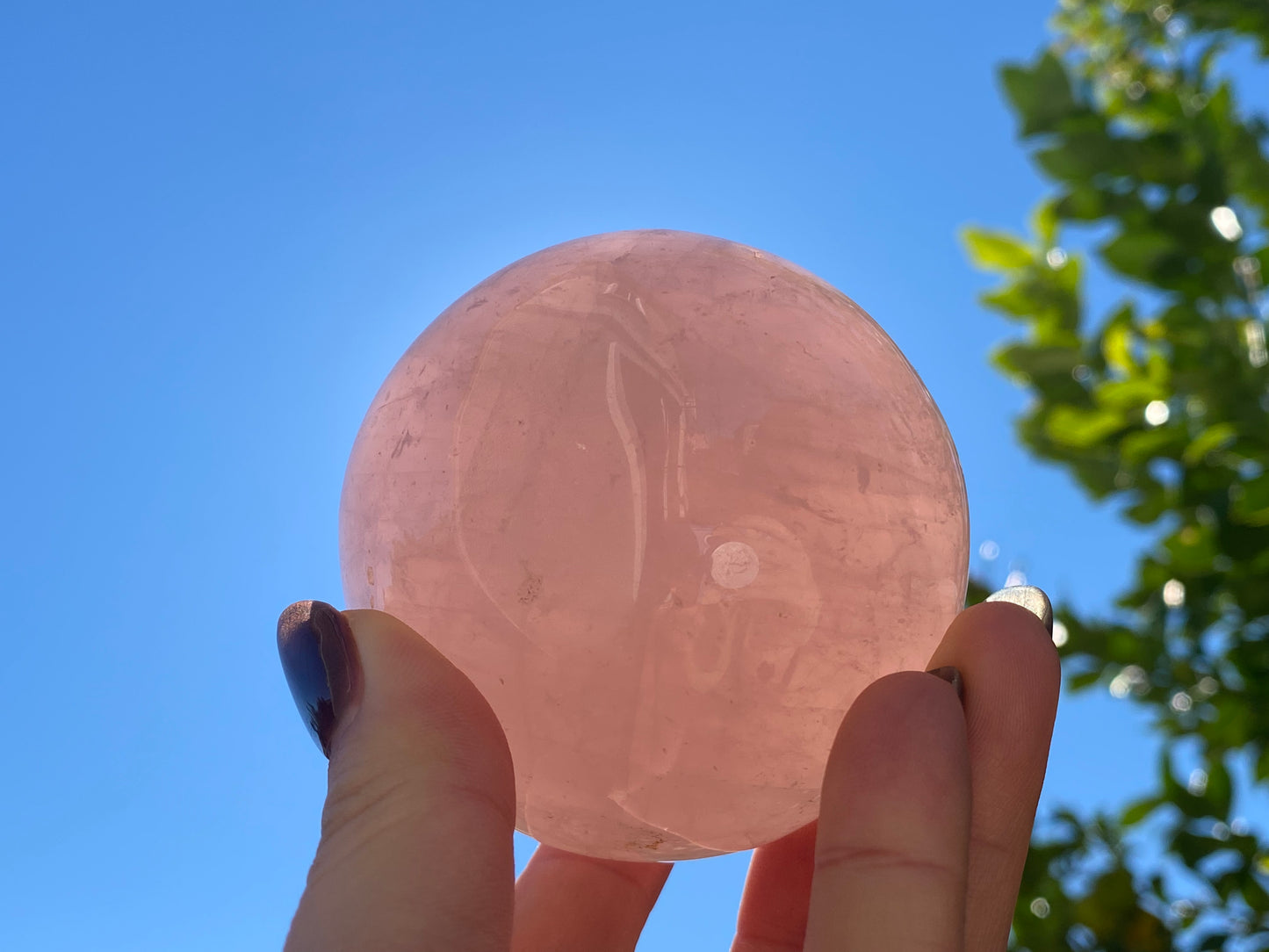 Hight grade 76MM Natural Rose quartz Sphere，Quartz Crystal Ball,Crystal Healing Divination ball,Led light stander