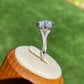 Certificated 1ct. Moissanite Chrysanthemum floral sterling silver Ring,wedding ring, Groomsman gifts,Bridesmaid Gifts
