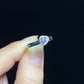 Natural Tanzanite Heart shape surrounded with clear zircon square shape Sterling silver S925 Ring,Statement Ring Birthday Aniversary gift