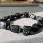 Natural Raw Protection Black Tourmaline Crystals,Meditation Stones,Yoga Crystals Raw Healing Stones Bead Bracelet